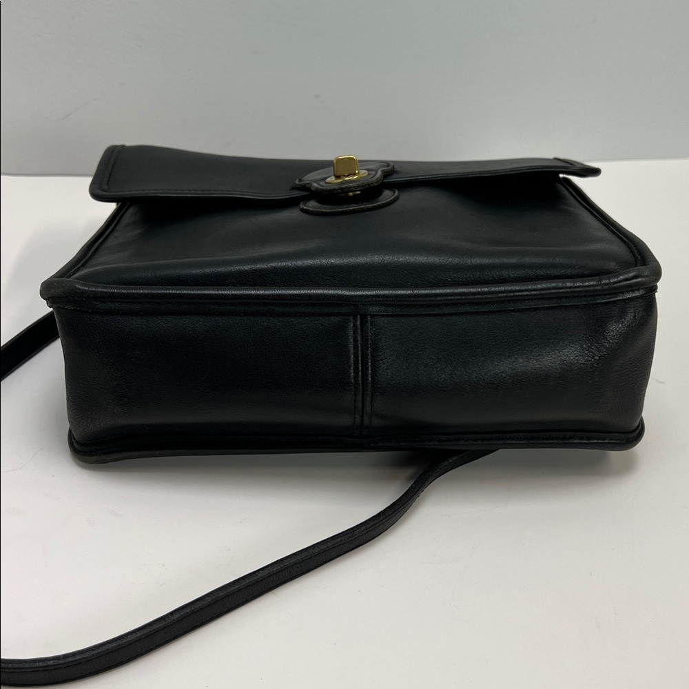 Vintage Coach Willis 9927 Top Handle Satchel Bag Crossbody Black Brass USA Made - Picture 14 of 15